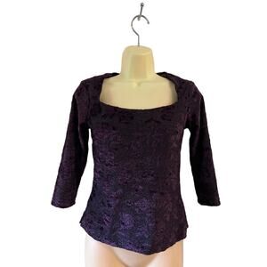 One Wrapper Juniors M Vintage Knit Blouse Y2K Fancy